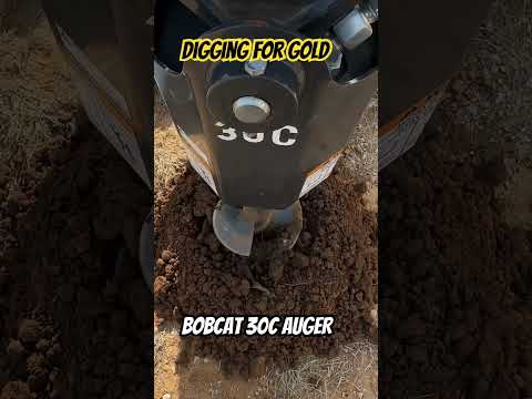 Drilling for gold | bobcat 30C Auger #shortsvideo #skidsteer