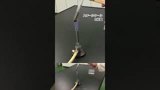 スチールウールと硫黄が燃えてくっついた件　実験授業動画　#experiment #science