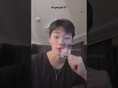 ATEEZ SAN brags his self made photocard "Don't sell my pc! 😾" #산 #최산 #에이티즈 #viral #poplive #choisan