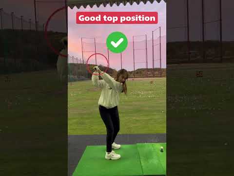 ✅クラブを上げた時のヘッドの位置を確認しましょう♪/Check the position of the club head when you lift it.#golf #golfswing