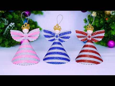 Pretty Christmas Angels👼ÁNGEL de Navidad🎄Рождественский АНГЕЛdiy🎄Manualidades