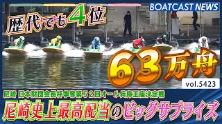 尼崎史上最高配当！歴代でも4位の63万舟のビッグサプライズ！│BOATCAST NEWS 2024年8月10日│