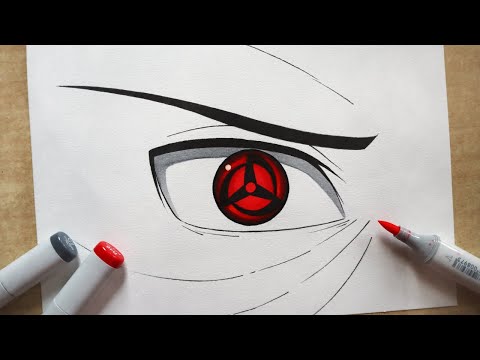 How to Draw Obito's Mangekyou Sharingan | Step by step tutorial