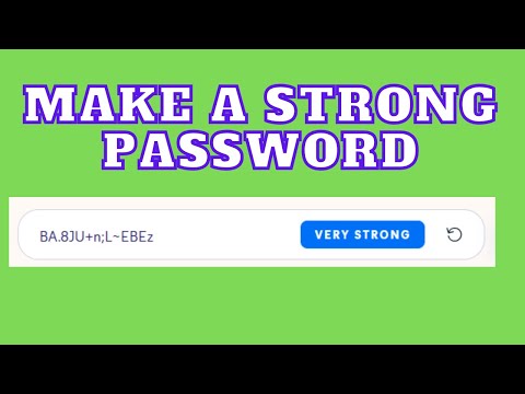 How to create a good password