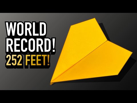 New WORLD RECORD Paper Airplane! How to Make the BEST Paper Airplane for Distance!