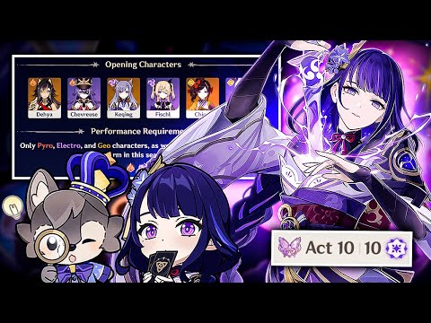 Imaginarium Theater Visionary Mode Act 1-10 | All Challenge Stellas | Genshin Impact 5.0/5.1