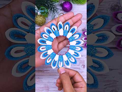 Christmas Wreath Ornaments Making at Home🎄Holiday Decoration Craft #christmas #shorts #craft