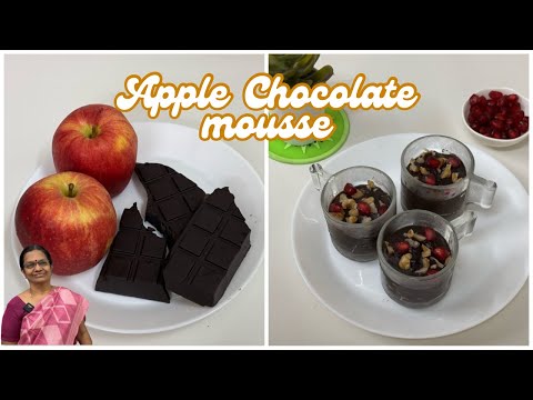 Only 2 Ingredient Apple Chocolate Mousse / Viral Apple Chocolate Mousse for Christmas and New Year