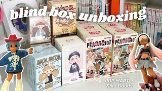 HUGE blind box unboxing 📦: 12 Popmart + Kika Goods Figures (g*veaway)