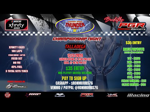 RMR | Tuesday Night Thunder | Season 5 | Championship Race | Talladega Superspeedway | PGR eSports