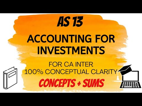 AS 13 in ENGLISH - Accounting for Investments - CA Intermediate