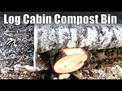 DIY Log Cabin Compost Station