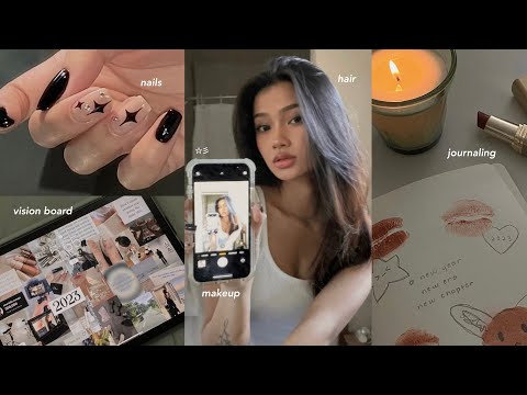 2023 glow up transformation (self care, nails, hair, makeup, vision board, & journaling)