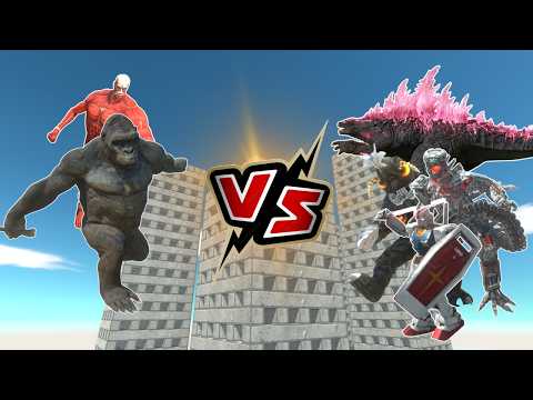 Angry Kong vs Legendary Evolved Godzilla for Revenge in Animal Revolt Battle Simulator