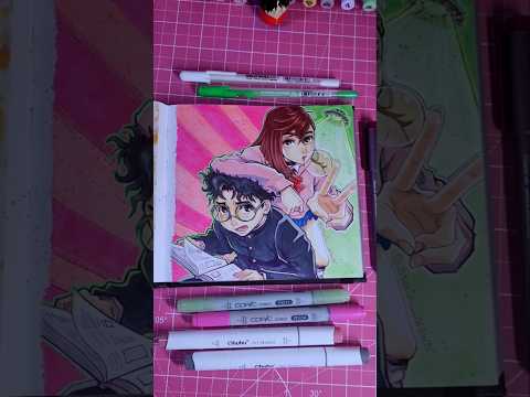 DanDaDan | Okarun & Momo anime marker fanart PART 2 | ダンダダン #dandadan #okarun #animeart #art #copic