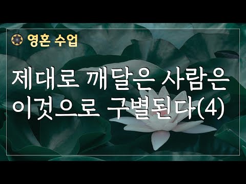 제대로 깨달은 사람은 이것으로 구별된다. /로다 영성강의