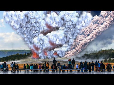 Horrible Today: Live Footage thermal Pool Eruption Under Yellowstone Park Threaten Lives of Visitors