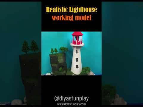 lighthouse working model - #shorts - #scienceproject - #diyasfunplay - #lighthouse