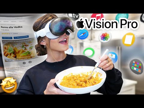 Cooking a MEAL while wearing the Apple Vision Pro VR!! *this is CRAZY*