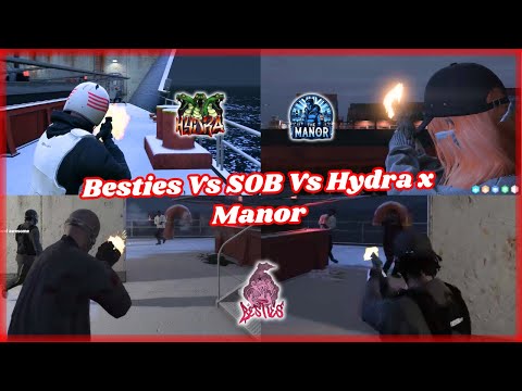 Besties Vs SOB Vs Manor x Hydra Fight For 2 Merryweather Cargo Crate (Multi POV) | NoPixel 4.0 GTARP