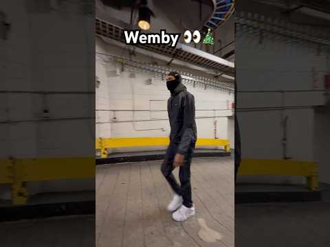 Victor Wembanyama bundled up for his first #NBAXmas in NYC!👀🎄|#Shorts