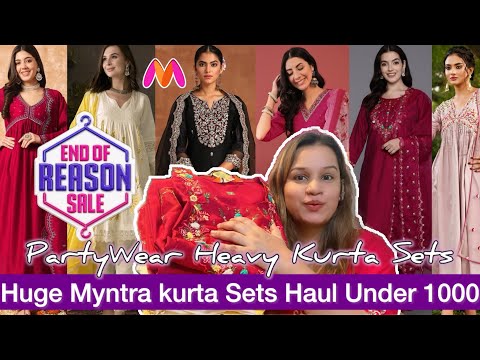 Huge Myntra EORS Sale Haul FESTIVE KURTA SET|Myntra Latest Picks|Myntra PartyWear Kurta Sets|