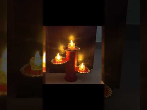 Diya holder with waste plastic#bestoutofwaste #diy#diyaholder #diwalidecor#shorts#homedecor#ytshorts