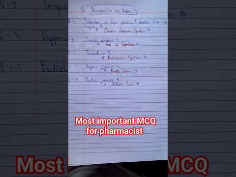 most important MCQ for pharmacists|| #viral #shorts #pharmacy #shortsfeed