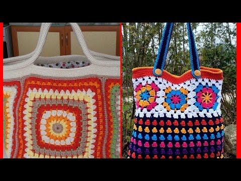 Patrón de bolso de crochet muy bonito hecho a mano