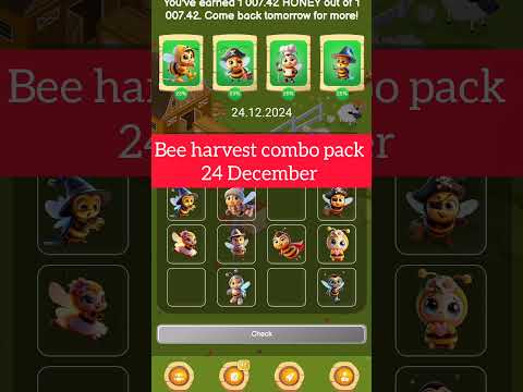 BEE HARVEST 24 DECEMBER COMBO CARD