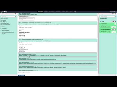 Running a basic flow analysis workflow in ImmPort Galaxy (silent)