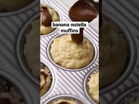 Banana Nutella Muffins | Recipe in Comments!