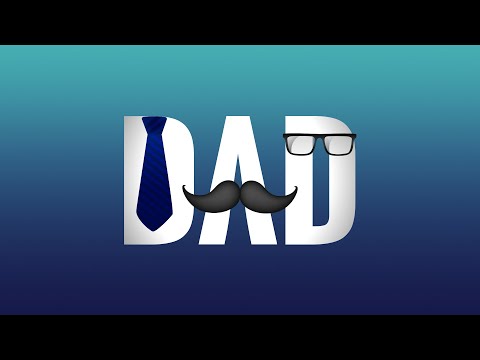 Father's Day Animation, happy father's day creative ideas, free animation, green animation