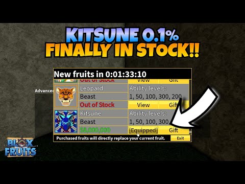 Kitsune 0.1% Finally APPEARED In Stock!! ( Blox Fruits )