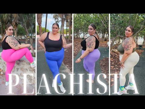 Plus Size Yoga Pant Try On Haul with PEACHISTA : Women's Leggings with Liberated Woman Susan Curry