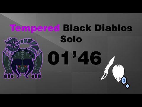 MHW | Tempered Black Diablos Solo 1:46 Solo | Charge Blade