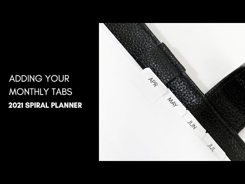 DIY- Adding Planner Tabs to Your 2021 Spiral Planner | Cloth & Paper