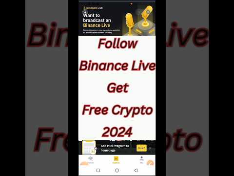 Follow Binance Live Get Free Crypto in 2024| Get Free Crypto Box on Binance Live|#freecrypto#binance