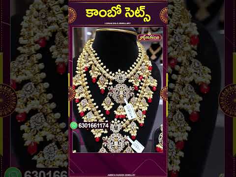 Victorian Combo Sets | 1Gram Gold Jewellery | Ambica Fashion Jewellery