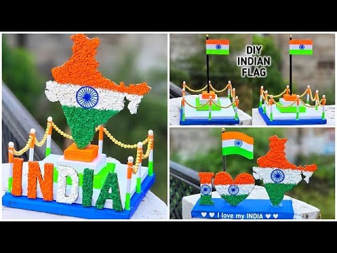 DIY top 3 Independence day special craft ideas 2023 / How to make INDIAN flag with paper /INDIAN map