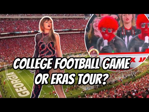 A Taylor Swift sing along breaks out during a timeout of a Georgia Bulldogs football game