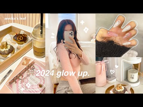 GLOW UP with me for 2024🍥🧸: dyeing my hair, motivation & goal setting, self-care reset routine, etc!