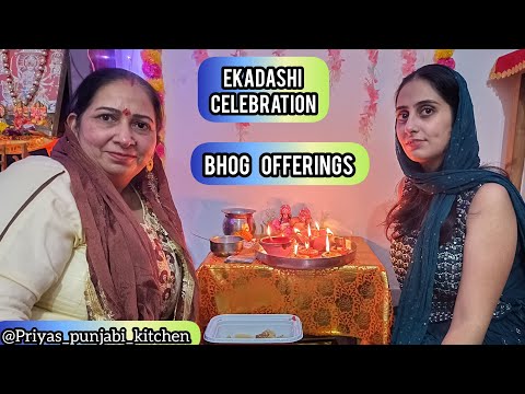 Tulsi Vivah | Bhog🍲 Offerings to lord Vishnu on Devuthani Ekadashi 🙏 Krishna Bhog Recipe Vrat bhojan