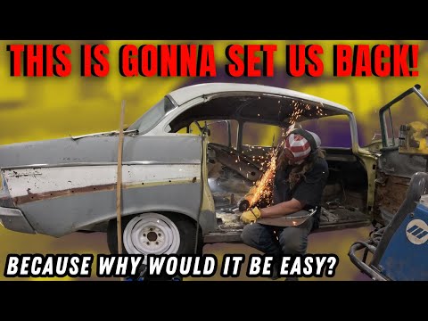 The Ugly Of Old Cars- 57 Chevy Metal Repair Never Ends!