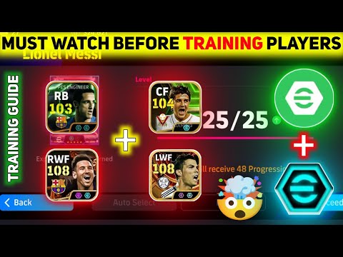 Best Way To Train Players In Efootball 2025| Players Training Guide Efootball 2025