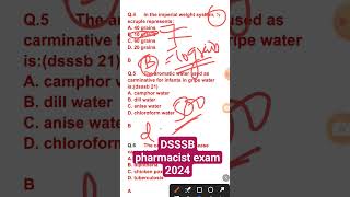 dsssb pharmacist exam 2024