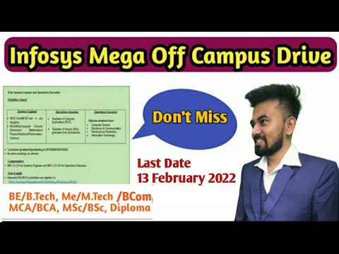 Big Update🔥 || Infosys Mega Off Campus Drive for 2019/2020/2021/2022 Graduates || Chandan Patel