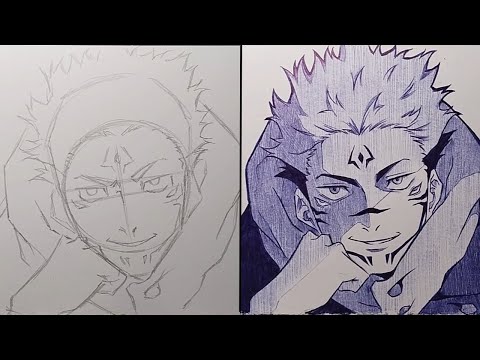 How To draw Ryomen Sukuna Step By Step - [Jujutsu Kaisen]