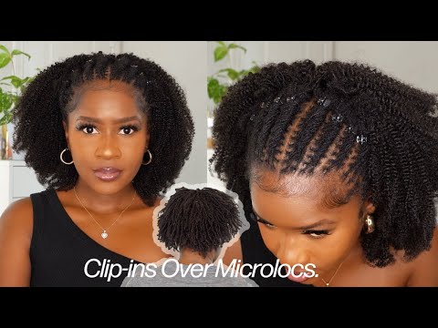 How To Install Kinky Clip-ins Over Microlocs!! 3 Easy Styles For Beginners Type 4 Hair!|BetterLength