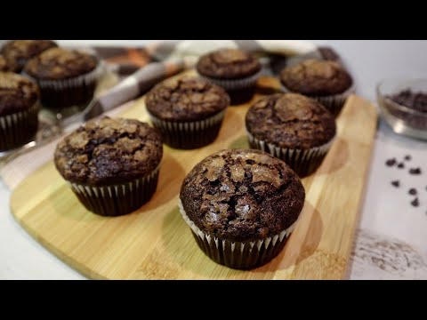 Easy Chocolate Banana Muffins | No Butter | No Milk